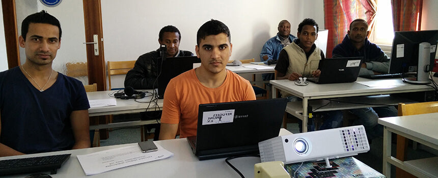 Einen Tag Internet für ein Flüchtlingsheim in Deutschland
