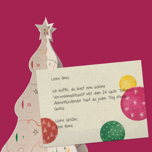 Als Geschenk mit Grußkarte