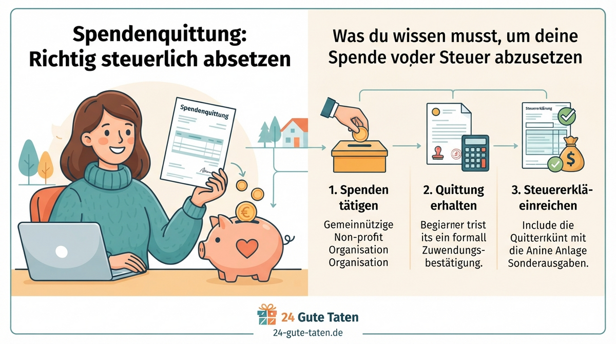 Spendenquittung: Was du wissen musst, um deine Spende von der Steuer abzusetzen