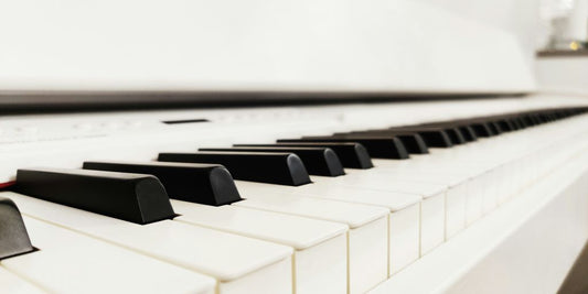 white piano keys