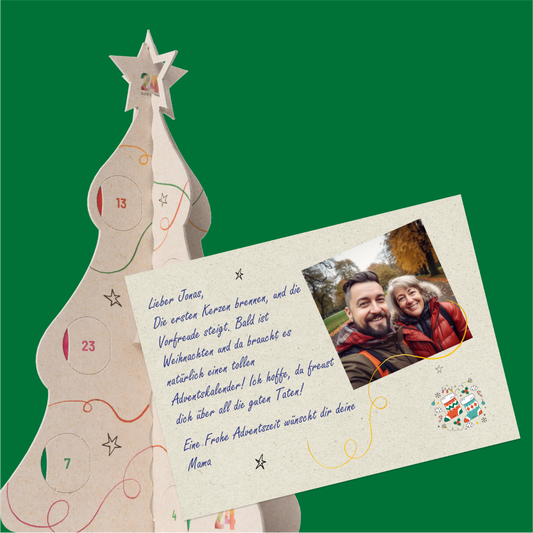 Als Geschenk mit Grußkarte