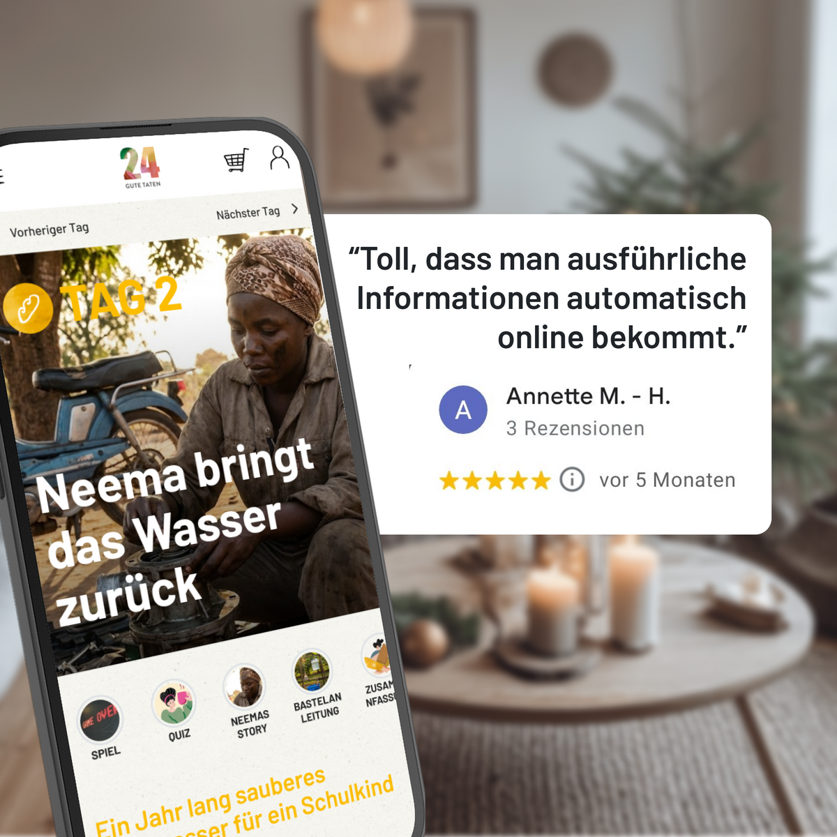 24 GUTE TATEN Adventskalender 2026 – 24 Spendenprojekte weltweit