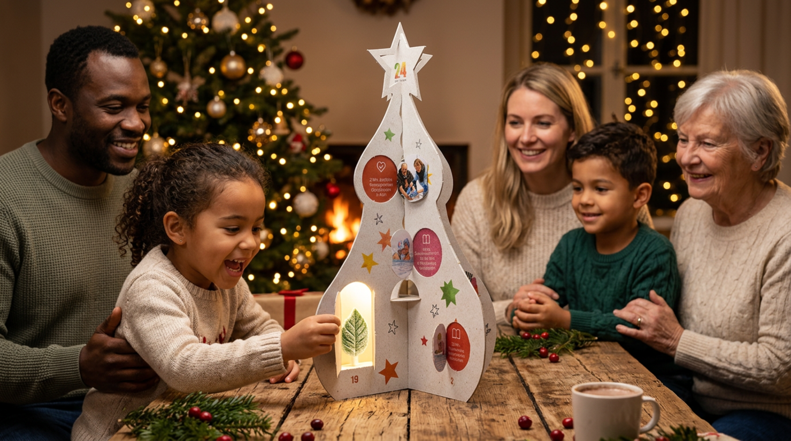 24 Gute Taten Wohltätigkeits-Adventskalender mit 24 Türchen für den Weihnachts-Countdown